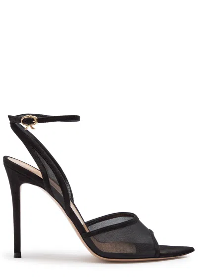 Gianvito Rossi Dorotea 120 Mesh Sandals In Black