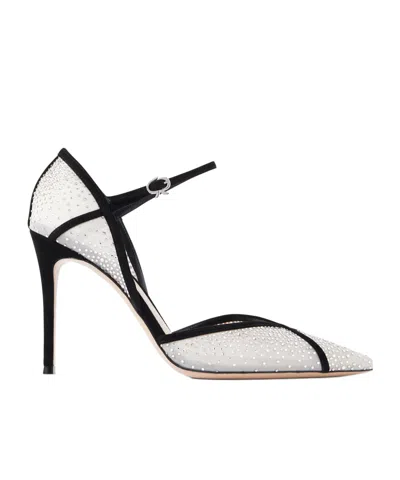 Gianvito Rossi D'orsay Embellished Heeled Pumps In White