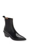 Gianvito Rossi Wylie Dover 45 Glossed-leather Chelsea Boots In Black
