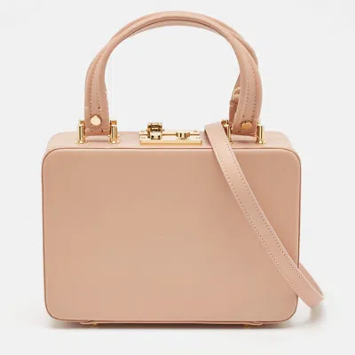 Pre-owned Gianvito Rossi Dusty Pink Leather Vali Top Handle Bag