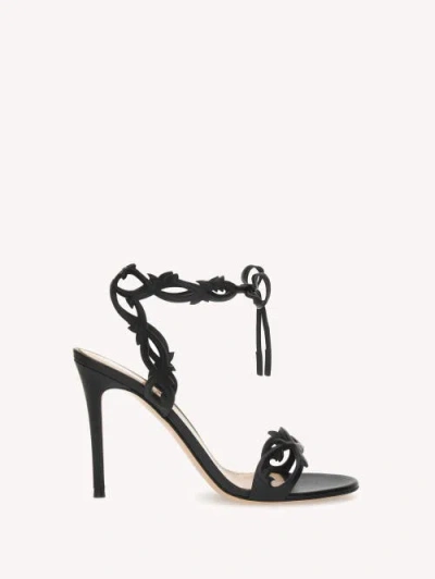 Gianvito Rossi Eden Sandals In Black Lamb Leather