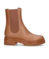 Gianvito Rossi Side Elastic Spliced Short Boots In Brown
