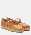 Gianvito Rossi Elda Metallic Leather Espadrilles