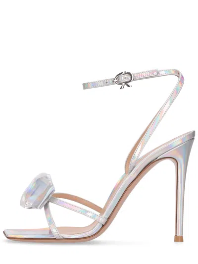 Gianvito Rossi Elegant Sandals With High Heels And Decoration In Silver