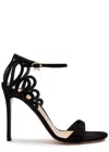 Gianvito Rossi 105mm Elisa Cut-out Suede Sandal In Black