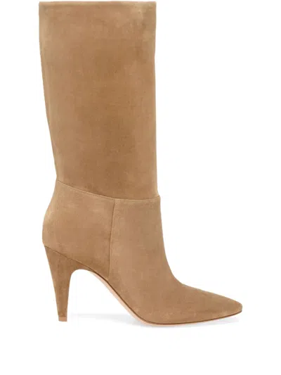 Gianvito Rossi Elise Boots In Neutral