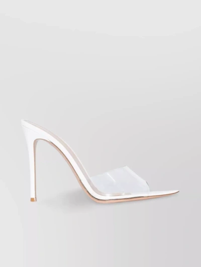 Gianvito Rossi 105 Mm Heel Pointed Toe Stiletto Sandals In White