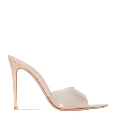 Gianvito Rossi Pointed-toe Heeled Sandals With Leather Sole And 105 Mm Heel In Neutral