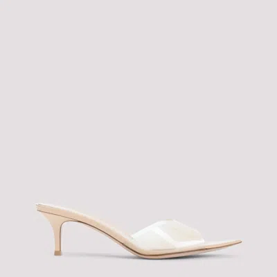 Gianvito Rossi Elle 55 High Heel Slippers In Nude & Neutrals