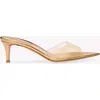 Gianvito Rossi Elle 55 Mules In Metallic Gold Plastic