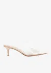 Gianvito Rossi Elle 55 Pointed Mules In Neutral