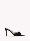 Gianvito Rossi Elle 85mm Suede Mules In Black Suede