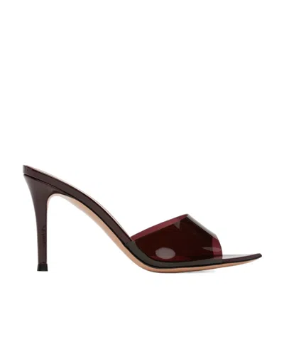 Gianvito Rossi Elle Leather And Pvc Sandals In Black