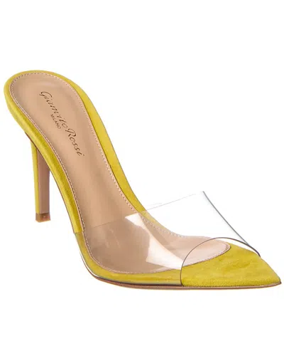 GIANVITO ROSSI ELLE 85 LEATHER & VINYL SANDAL