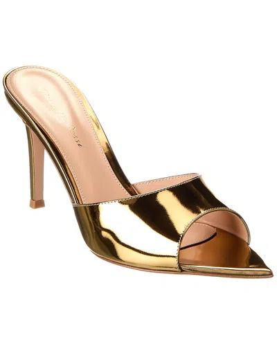 Gianvito Rossi Elle 85 Leather Sandal In Gold