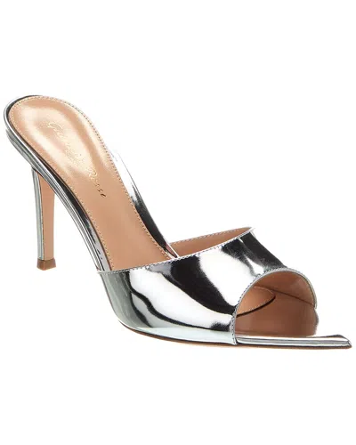 Gianvito Rossi Elle 85 Leather Sandal In Silver