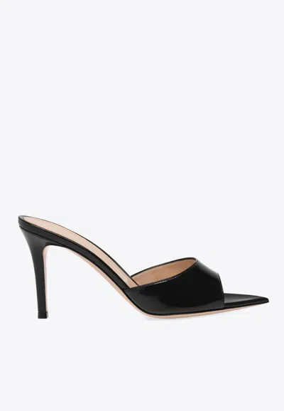 Gianvito Rossi Elle 85 Leopard Heeled Sandals In Black