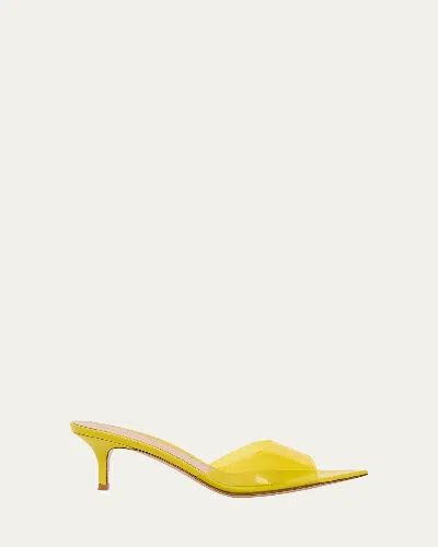 Gianvito Rossi Elle Glass Nuit Slide Sandals In Sorrento