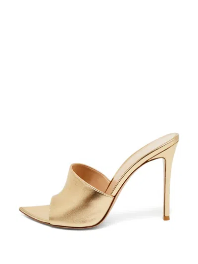 Pre-owned Gianvito Rossi Elle Heeled Sandals In Gold