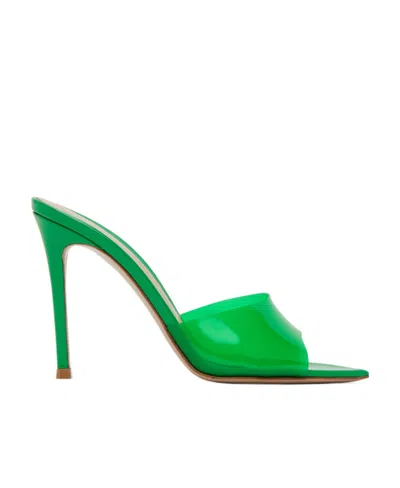 Gianvito Rossi Green Elle Heeled Sandals In Green+green