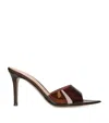 Gianvito Rossi Elle 105 Pointed-toe Plexi Sandals In Burgundy