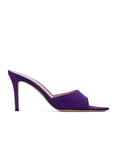 Gianvito Rossi Purple Elle 85 Mules In Violet
