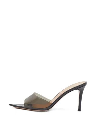Pre-owned Gianvito Rossi Elle Pointed-toe Sandals In Black