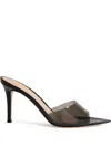 Gianvito Rossi Elle Pvc Heeled Mules In Schwarz