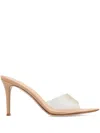 Gianvito Rossi Elle Sandals With 85mm Transparent Strap In Nude
