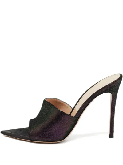 Pre-owned Gianvito Rossi Elle Suede Sandals In Purple