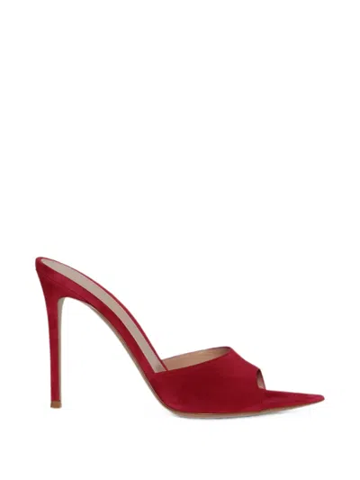 Gianvito Rossi Elle Suede Sandals In Red