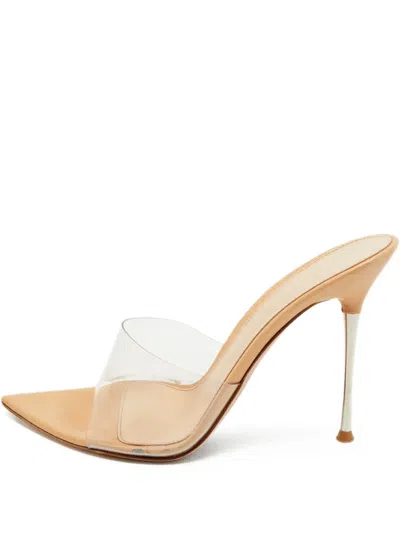 Pre-owned Gianvito Rossi Elle Transparent Sandals In White
