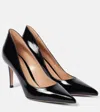 Gianvito Rossi Ellipsis 85 Patent Leather Pumps In Black