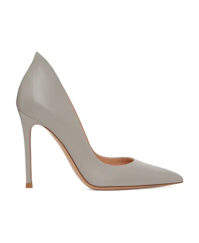 Gianvito Rossi Gray Ellipsis 105 Heels In Shadow