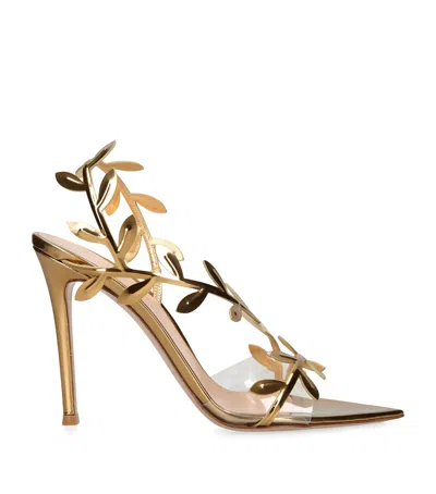 GIANVITO ROSSI EMBELLISHED FLAVIA SANDALS 105
