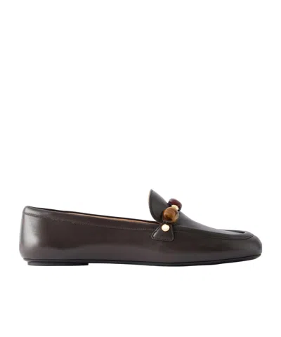 Gianvito Rossi Embellished Leather Loafers In Black