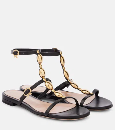 Gianvito Rossi Kalinda Flat Sandals In Brown