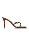 Gianvito Rossi Embellished Leather Sandals In Brown