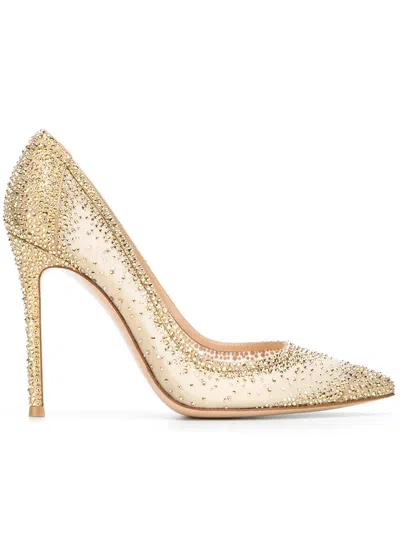 Gianvito Rossi Embellished Pumps In Neutral