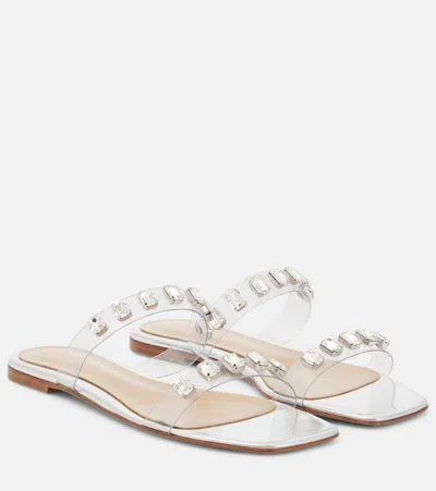 Gianvito Rossi Embellished Pvc Sandals In Silver