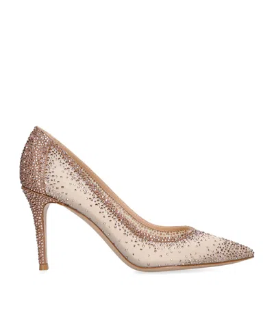 Gianvito Rossi Embellished Rania Pumps 85 In Pink