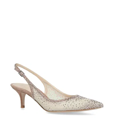 Gianvito Rossi Embellished Regina Slingback Pumps 55 In Pink