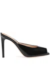 Gianvito Rossi Peep Toe Slide Sandal In Schwarz