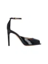 Gianvito Rossi Ethel Squared Peep Toe Sandals In Black