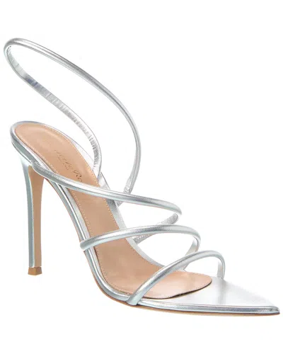 Gianvito Rossi Ettie 105 Leather Sandal In Silver