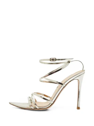Pre-owned Gianvito Rossi Ettie Ankle-strap Sandals In Silver