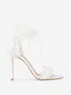 Gianvito Rossi Evie 105 Embroidered Leather Sandals In White