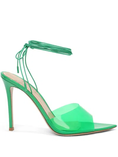 Gianvito Rossi Exclusive Skye 105mm Tie-fastening Pumps In Green