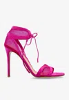 Gianvito Rossi Falene 105 Suede Sandals In Pink