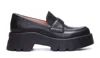 Gianvito Rossi Farren Leather Platform Penny Loafers In Calf Black